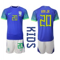 Dětský Fotbalový dres Brazílie Vinicius Junior #20 MS 2022 Venkovní Krátký Rukáv (+ trenýrky)